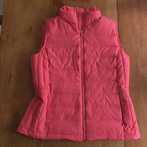Talbots salmon-colored zippered vest
